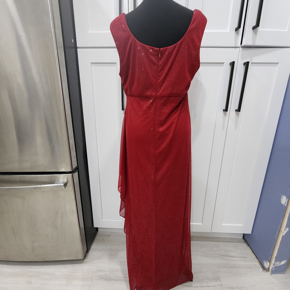 Floor length red sparkle gown - Picture 3 of 5